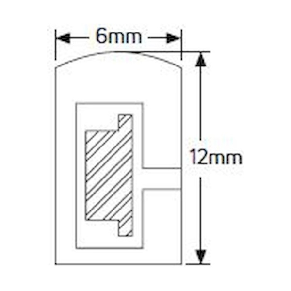 Ταινία LED Neon 14.4W 24V μπλέ 1400lm IP67 6X12mm - Image 2