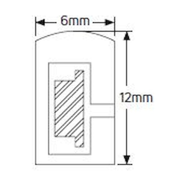 Ταινία LED Neon 14.4W 24V κόκκινη 1400lm IP67 6X12mm - Image 2