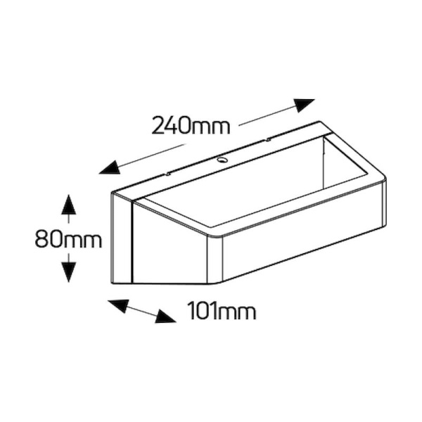 Απλίκα LED  6W 3000K 250lm 240x80 IP54 - Image 2