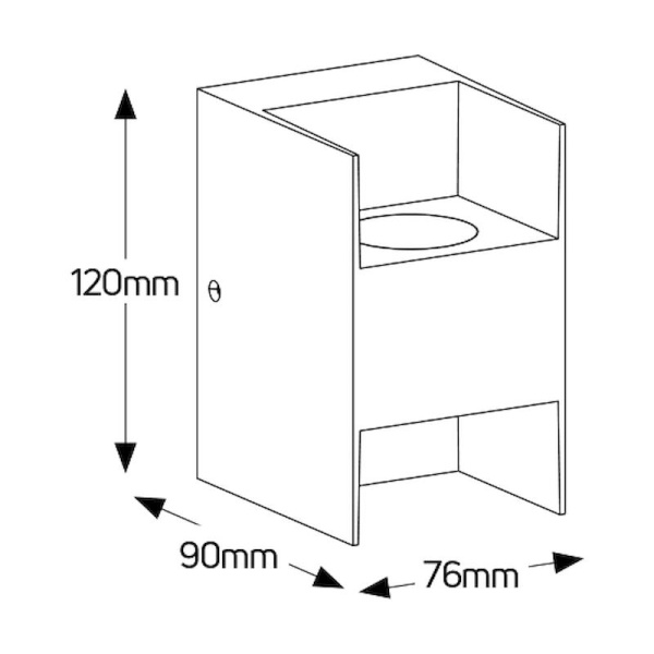 Απλίκα LED  6W 3000K 250lm 76x120 IP54 - Image 2