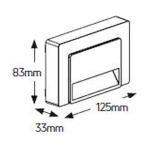 Απλίκα LED 1.2W 3000K 110lm 125x83 IP54 λευκό - Image 2