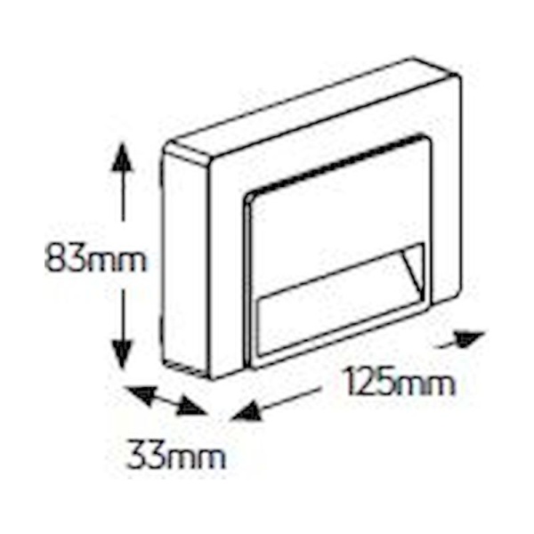 Απλίκα LED 1.2W 3000K 110lm 125x83 IP54 λευκό - Image 2
