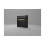 Απλίκα LED 1.2W 3000K 110lm 125x125 IP54 μαύρο