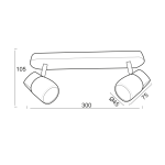 ΣΠΟΤ ΜΕ ΓΥΑΛΙ G9 II ΜΠΡΟΝΖΕ NAPLES - Image 2