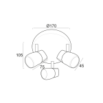 ΣΠΟΤ ΜΕ ΓΥΑΛΙ G9 III ΡΟΖΕΤΑ ΜΠΡΟΝΖΕ NAPLES - Image 2