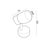 ΣΠΟΤ ΜΕ ΓΥΑΛΙ G9 I ΜΠΡΟΝΖΕ NAPLES - Image 2