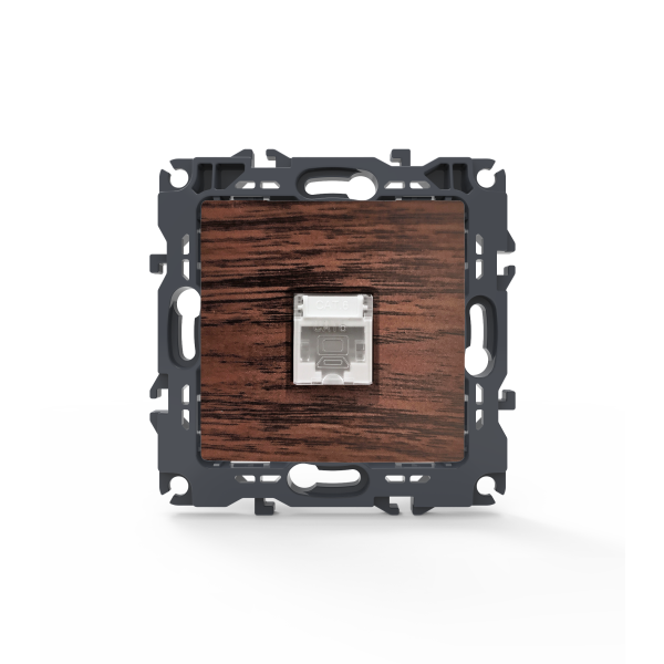 PRIME ΠΡΙΖΑ ΔΙΚΤΥΟΥ 1xRJ45 CAT6 UTP IP20 ΞΥΛΟ - Image 2