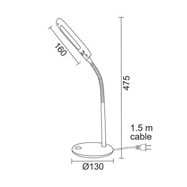 LED Φ/Σ ΓΡΑΦΕΙΟΥ 5W ΛΕΥΚΟ 4000Κ ΜΕ ΣΠΙΡΑΛ 230V Φ13XH47,5CM BAZ - Image 2