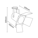 TRACK LIGHT No238 BLACK 4WIRE PAR30 E27 - Image 2
