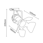 TRACK LIGHT No244 BLACK 4WIRE GU10 - Image 2