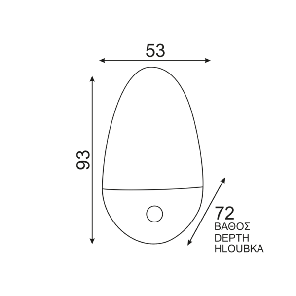 ΛΑΜΠΑΚΙ ΝΥΚΤΟΣ LED ΜΕ ΔΙΑΚΟΠΤΗ ON-OFF 1W 4000K 230V - Image 2
