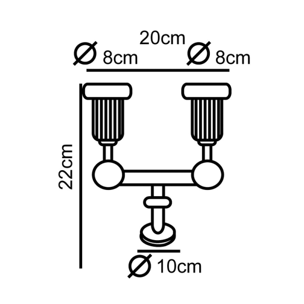ΣΠΟΤ PAR38 Νο78 ΤΟΙΧΟΥ 2Φ ΜΑΥΡΟ - Image 2