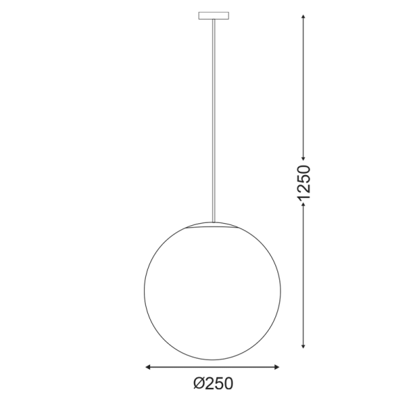 HANG LIGHT PMM Φ250 PMM OPAL - Image 2