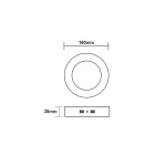 LED SLIM PANEL WHITE ROUND CEIL.12W 4000K 1100Lm Φ170 230V AC Ra80 - Image 2
