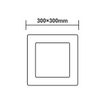 LED SLIM PANEL WHITE SQUARE CEIL.24W 3000K 2100Lm Φ300 230V AC Ra80 - Image 2