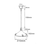 ΚΑΜΠΑΝΑ Φ250 Ε27 MAX 26W IP65  ΜΠΛΕ - Image 2
