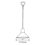 ΚΑΜΠΑΝΑ Φ310 Ε27 MAX 36W IP45 ΜΠΛΕ - Image 2