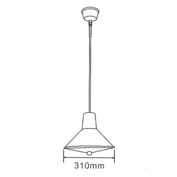ΚΑΜΠΑΝΑ Φ310 Ε27 MAX 36W IP45 ΜΠΛΕ - Image 2