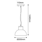 ΛΕΥΚΟ ΚΡΕΜΑΣΤΟ ΦΩΤΙΣΤΙΚΟ BERO 1XE27 MAX.10W LED IP44 ΜΕ ΟΠΑΛ PC ΚΑΛΥΜΜΑ - Image 2