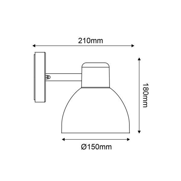 ΣΚΟΥΡΙΑ ΕΠΙΤΟΙΧΟ ΦΩΤΙΣΤΙΚΟ BERO MINI 1XE27 MAX.10W LED IP44 ΜΕ ΟΠΑΛ PC ΚΑΛΥΜΜΑ - Image 2