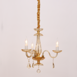 ΚΡΕΜΑΣΤΟ ΦΩΤΙΣΤΙΚΟ 3ΧΕ14 ΣΑΜΠΑΝΙΖΕ ΚΡΥΣΤΑΛΛΟ+ΧΡΥΣΟ ΜΕΤΑΛΛΟ Φ49ΧΗ173CM LOMPELIA