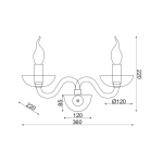 ΕΠΙΤΟΙΧΟ Φ/Σ 2ΧΕ14 ΦΙΜΕ ΚΡΥΣΤΑΛΛΟ+ΧΡΩΜΙΟ ΜΕΤΑΛΛΟ 40X30CM LUNARIA - Image 2