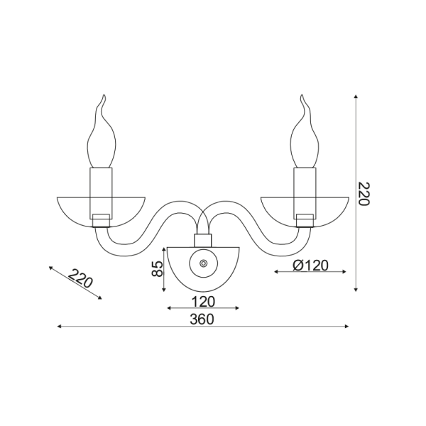 ΕΠΙΤΟΙΧΟ Φ/Σ 2ΧΕ14 ΦΙΜΕ ΚΡΥΣΤΑΛΛΟ+ΧΡΩΜΙΟ ΜΕΤΑΛΛΟ 40X30CM LUNARIA - Image 2