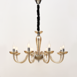 ΚΡΕΜΑΣΤΟ ΦΩΤΙΣΤΙΚΟ 8ΧΕ14 COGNAC ΚΡΥΣΤΑΛΛΟ+ΧΡΩΜΙΟ ΜΕΤΑΛΛΟ Φ79ΧΗ168C LUNARIA