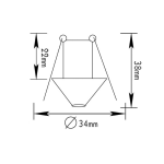ΣΠΟΤ ΧΩΝ.BS3153A G4 ΝΙΚΕΛ ΜΑΤ ΚΩΝΟΣ - Image 2