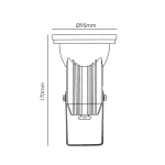 ΣΠΟΤ ΚΗΠΟΥ ΧΥΤΟ ΓΚΡΙ GU10 - Image 2