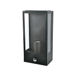 ΜΑΥΡΟ ΕΠΙΤΟΙΧΟ ΦΩΤΙΣΤΙΚΟ CELIA 1XE27 IP44 ΜΕ ΔΙΑΦΑΝΟ ΓΥΑΛΙ & ΑΙΣΘΗΤΗΡΑ ΚΙΝΗΣΗΣ-ΜΕΡΑΣ ΝΥΧΤΑΣ