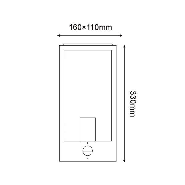 ΜΑΥΡΟ ΕΠΙΤΟΙΧΟ ΦΩΤΙΣΤΙΚΟ CELIA 1XE27 IP44 ΜΕ ΔΙΑΦΑΝΟ ΓΥΑΛΙ & ΑΙΣΘΗΤΗΡΑ ΚΙΝΗΣΗΣ-ΜΕΡΑΣ ΝΥΧΤΑΣ - Image 2
