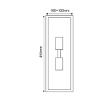 ΜΑΥΡΟ ΕΠΙΤΟΙΧΟ ΦΩΤΙΣΤΙΚΟ CELIA 2XE27 IP44 ΜΕ ΔΙΑΦΑΝΟ ΓΥΑΛΙ - Image 2