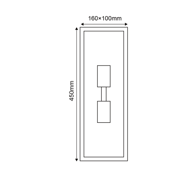 ΜΑΥΡΟ ΕΠΙΤΟΙΧΟ ΦΩΤΙΣΤΙΚΟ CELIA 2XE27 IP44 ΜΕ ΔΙΑΦΑΝΟ ΓΥΑΛΙ - Image 2