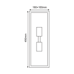 ΓΚΡΙ ΕΠΙΤΟΙΧΟ ΦΩΤΙΣΤΙΚΟ CELIA 2XE27 IP44 ΜΕ ΔΙΑΦΑΝΟ ΓΥΑΛΙ - Image 2