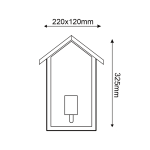 ΜΑΥΡΟ ΕΠΙΤΟΙΧΟ ΦΩΤΙΣΤΙΚΟ CELIA H 1XE27 IP44 ΜΕ ΔΙΑΦΑΝΟ ΓΥΑΛΙ - Image 2
