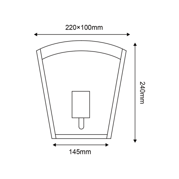 ΜΑΥΡΟ ΕΠΙΤΟΙΧΟ ΦΩΤΙΣΤΙΚΟ CELIA V 1XE27 IP44 ΜΕ ΔΙΑΦΑΝΟ ΓΥΑΛΙ - Image 2