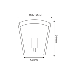 ΓΚΡΙ ΕΠΙΤΟΙΧΟ ΦΩΤΙΣΤΙΚΟ CELIA V 1XE27 IP44 ΜΕ ΔΙΑΦΑΝΟ ΓΥΑΛΙ - Image 2