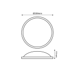 LED PC WHITE CEIL LUMINAIRE 230V AC IP65 20W 1800lm 6000K 110° Ra80 - Image 2