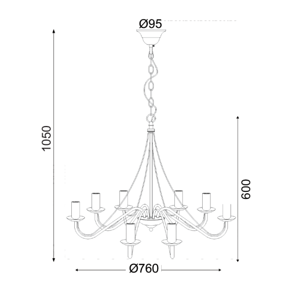 ΚΡΕΜΑΣΤΟ ΚΑΦΕ ΜΕΤΑΛΛΙΚΟ 8ΧΕ14 PALMYRA - Image 2