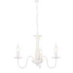 ΚΡΕΜΑΣΤΟ ΦΩΤΙΣΤΙΚΟ 3ΧΕ14 ΜΕΤΑΛΛΙΚΟ ΛΕΥΚΟ  Φ49,5ΧΗ89,5CM KNOSSOS