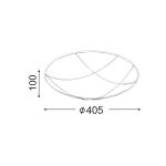 ΠΛΑΦΟΝΙΕΡΑ ΜΕΤΑΛΛΙΚΗ ΜΑΥΡΟ - ΧΡΥΣΟ Φ40CM 3XE27 MINOS - Image 2