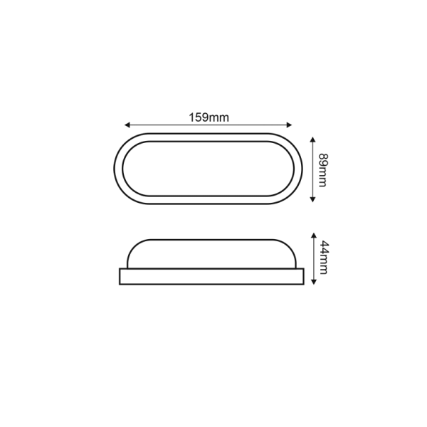 LED PC WHITE WALL LUMINAIRE 230V AC IP65 10W 900lm 3000K 110° Ra80 - Image 2