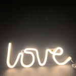 LOVE, 118 NEON LED ΛΑΜΠΑΚΙΑ ΜΕ ΜΠΑΤΑΡΙΑ (3xAA)/USB, WW, IP20, 35.5x2x13cm