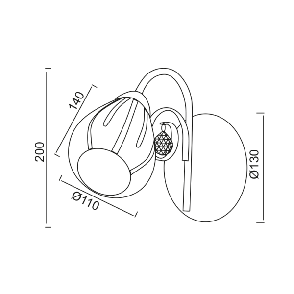 ΑΠΛΙΚΑ ΓΥΑΛΙ ΚΡΥΣΤΑΛΛΟ 1ΧE14 CARDINAL - Image 2