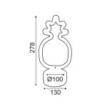 ΑΝΑΝΑΣ, 41 NEON LED ΛΑΜΠΑΚΙΑ ΜΕ ΜΠΑΤΑΡΙΑ (3xAA)/USB, ΠΡΑΣΙΝΟ & ΚΙΤΡΙΝΟ, IP20, 13x10x27.8cm - Image 2