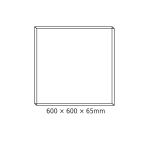CEILING ALUM FRAME 60x60x6.5cm FOR OTIS, OTIS*N, PILO & ROVE LED PANELS (WITH SCREWS) - Image 2