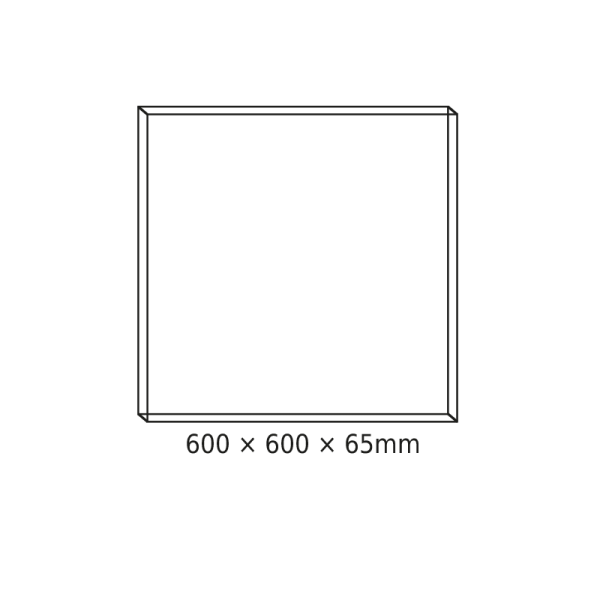 CEILING ALUM FRAME 60x60x6.5cm FOR OTIS, OTIS*N, PILO & ROVE LED PANELS (WITH SCREWS) - Image 2