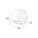 ΓΥΨΙΝΟ ΕΠΙΤΟΙΧΟ Φ/Σ 1XG9 IBON H Φ15x13x12,8CM - Image 2