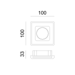 ΤΕΤΡΑΓΩΝΟ ΓΥΨΙΝΟ TRIMLESS ΣΠΟΤ ERIN GU10 - Image 2